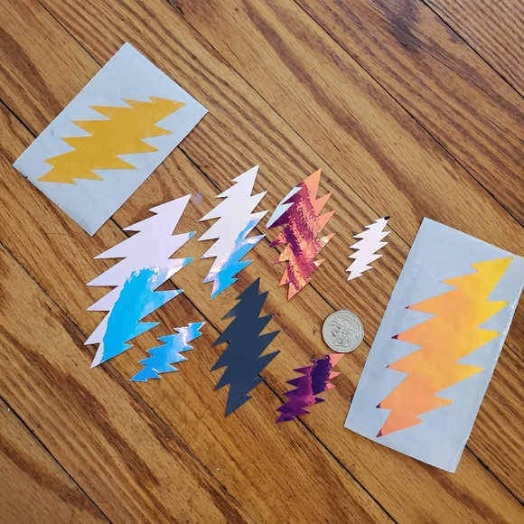 Grateful Dead Other - Vinyl lighting bolt sticker set of 9